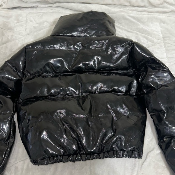 Miss Pap Black Vinyl Puffer Jacket - Picture 6 of 6